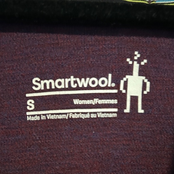 Smartwool merino base layer 1/4 zip Women's Burgundy Long Sleeve Top - Picture 5 of 6